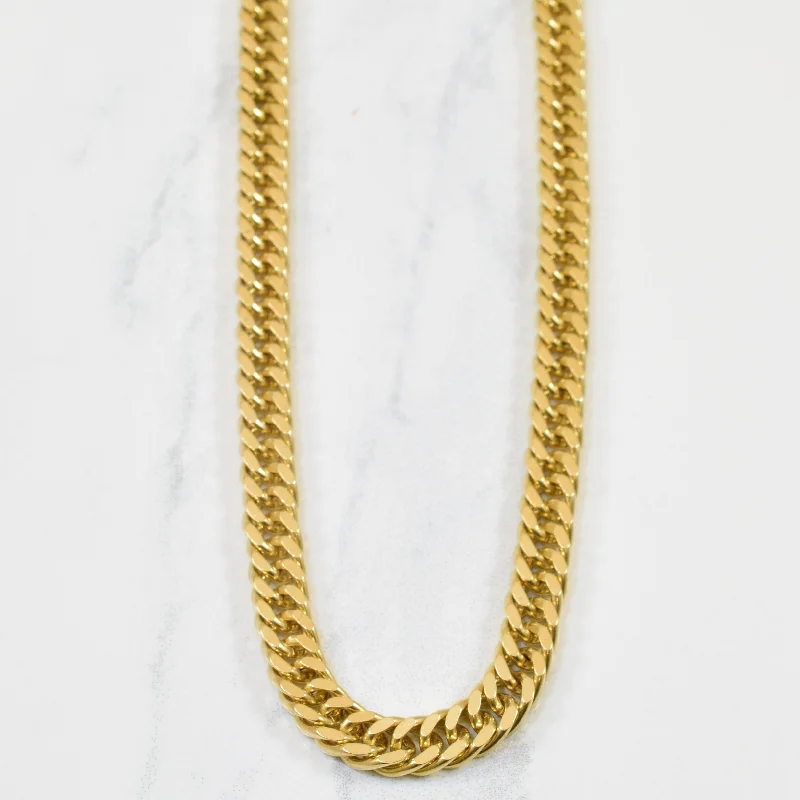 10k Yellow Gold Double Curb Link Chain | 19" |