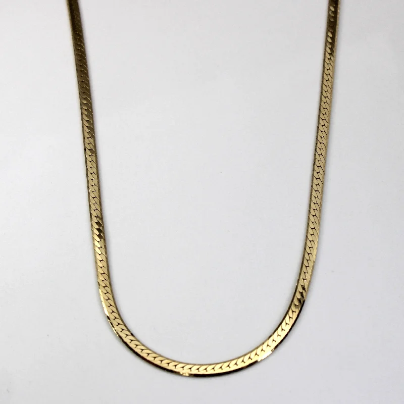 10k Yellow Gold Herringbone Chain | 20"|