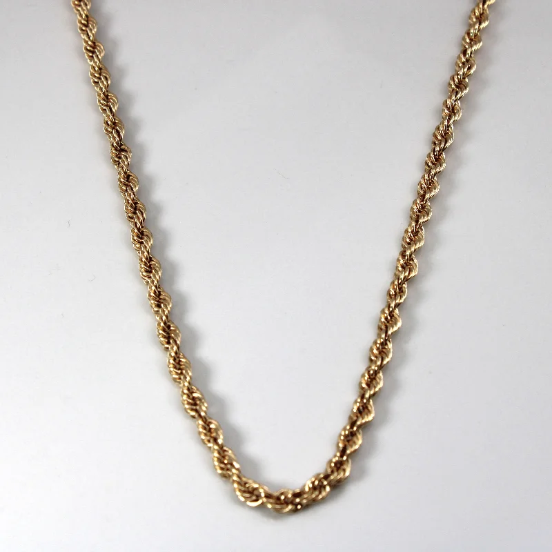 10k Yellow Gold Rope Chain | 18"|