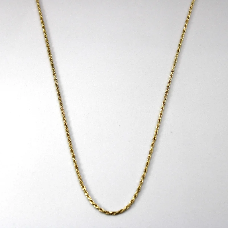 10k Yellow Gold Rope Chain | 24"|