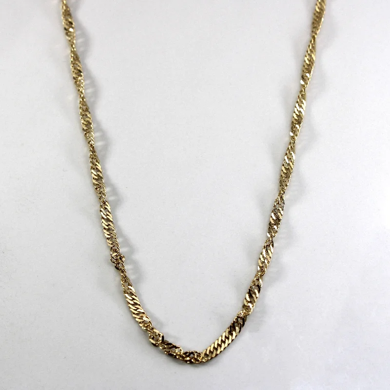 10k Yellow Gold Singapore Chain | 25"|