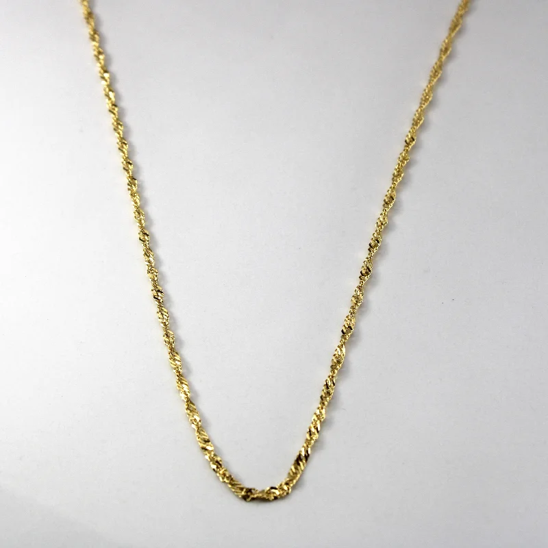 10k Yellow Gold Singapore Chain | 18"|