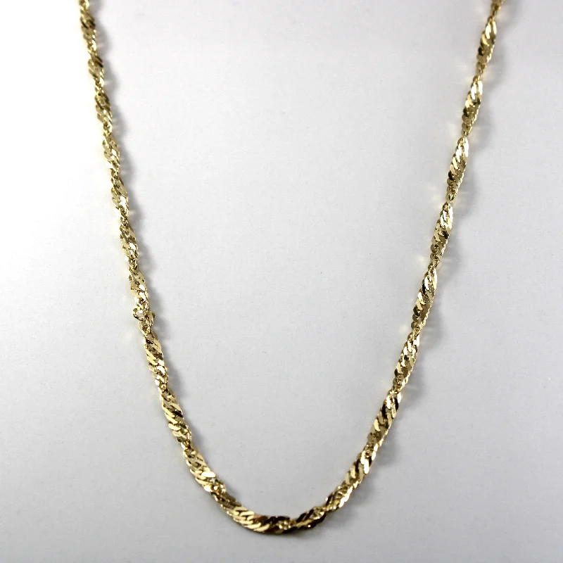 10k Yellow Gold Singapore Chain | 26"|