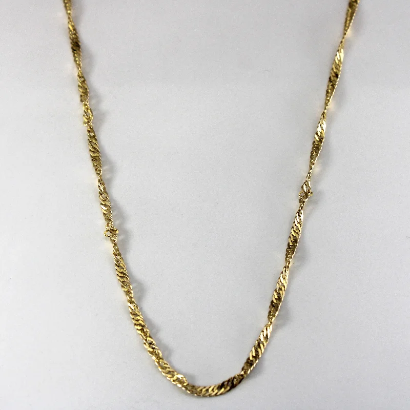 10k Yellow Gold Singapore Chain | 16"|