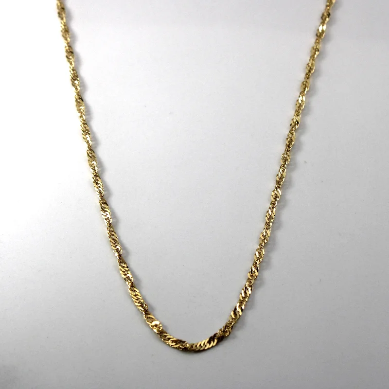 10k Yellow Gold Singapore Chain | 20"|