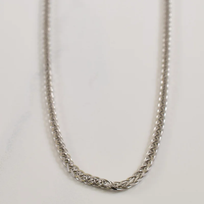 14k White Gold Parallel Chain | 18" |