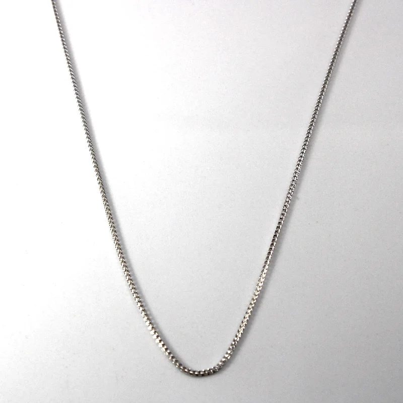 14k White Gold Wheat Chain | 20"|