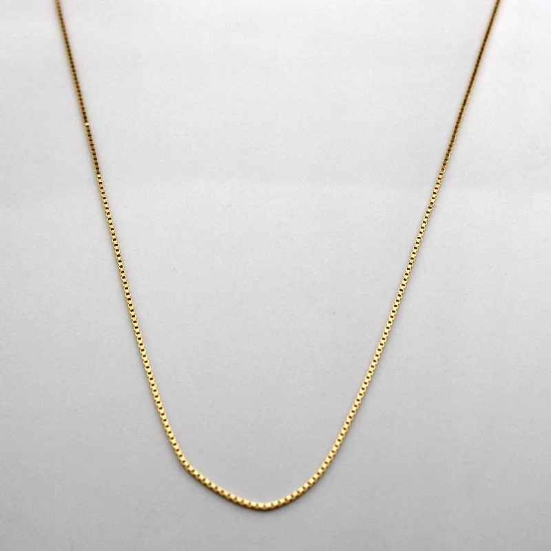 14k Yellow Gold Box Chain | 16"|