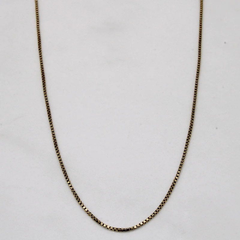 14k Yellow Gold Box Link Chain | 19" |