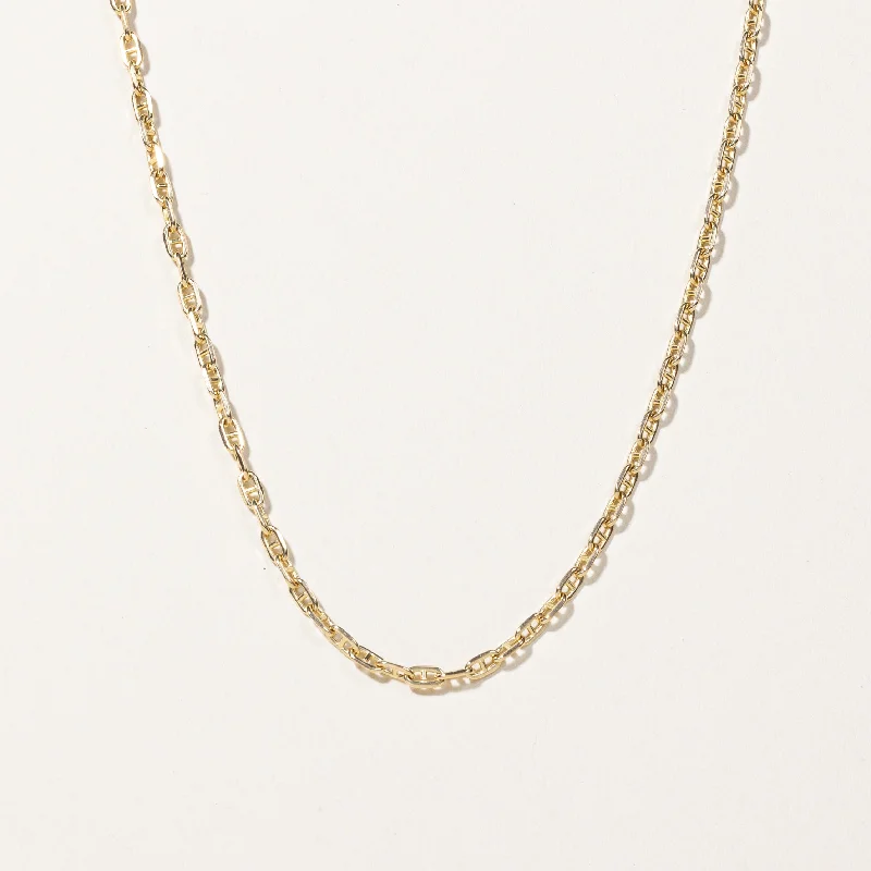 14k Yellow Gold Anchor Chain | 22"