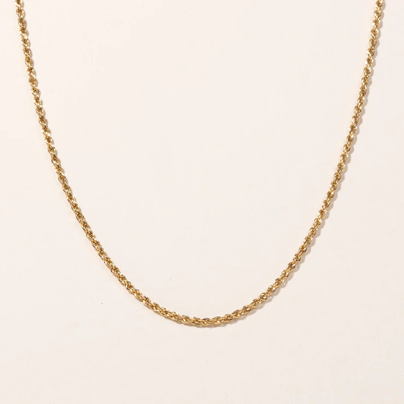 14k Yellow Gold Rope Chain | 17"