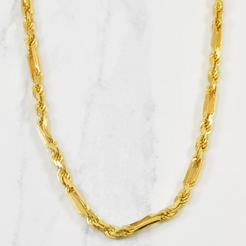 14k Yellow Gold Fancy Chain | 20" |