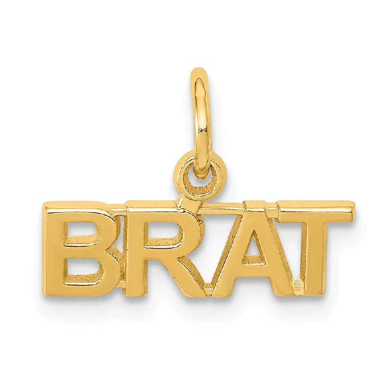 Jewelry Clearance Sale – Final Reductions 14k Yellow Gold Polished Brat Charm or Pendant, 15mm