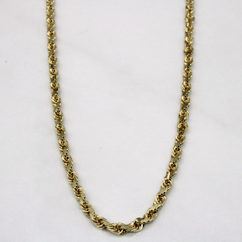 14k Yellow Gold Rope Chain | 24" |