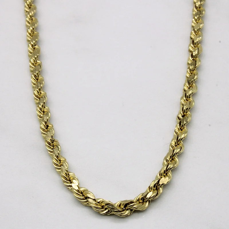 Don't Miss Out On Jaw-Dropping Jewelry Discounts 14k Yellow Gold Rope Chain | 20" |