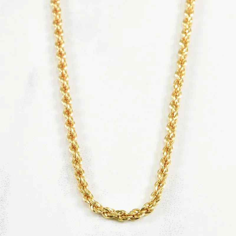 14k Italian Yellow Gold Rope Chain | 23" |