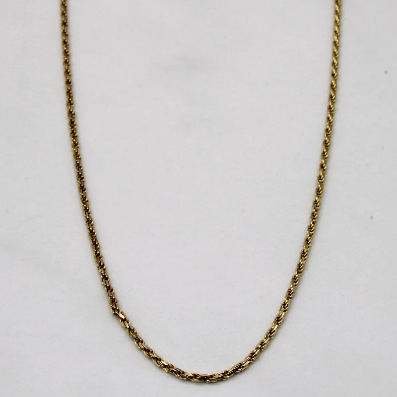 14k Yellow Gold Rope Link Chain | 18" |