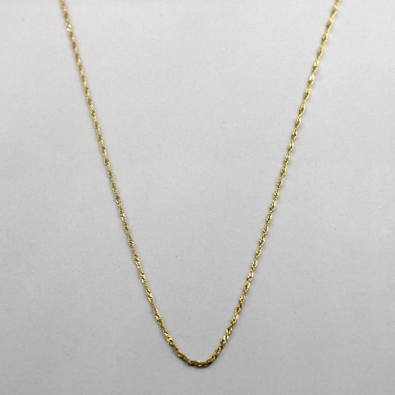 14k Yellow Gold Singapore Chain | 24"|