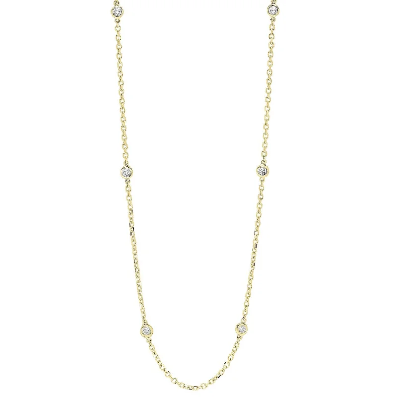 14KT Yellow Gold Diamond D.B.T.Y Fashion Necklace