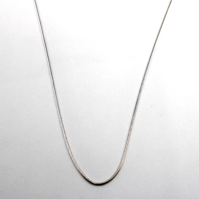 18k White Gold Omega Chain | 18"|