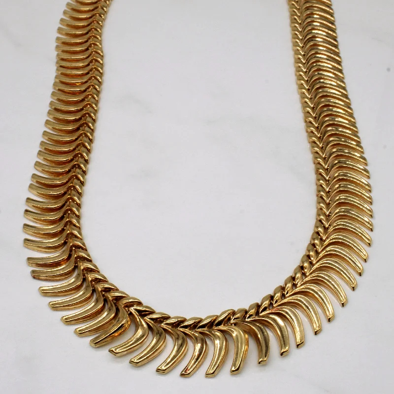 Make Your Outfit Shine With Discounted Jewelry 18k Yellow Gold Bone Link Necklace | 16" |