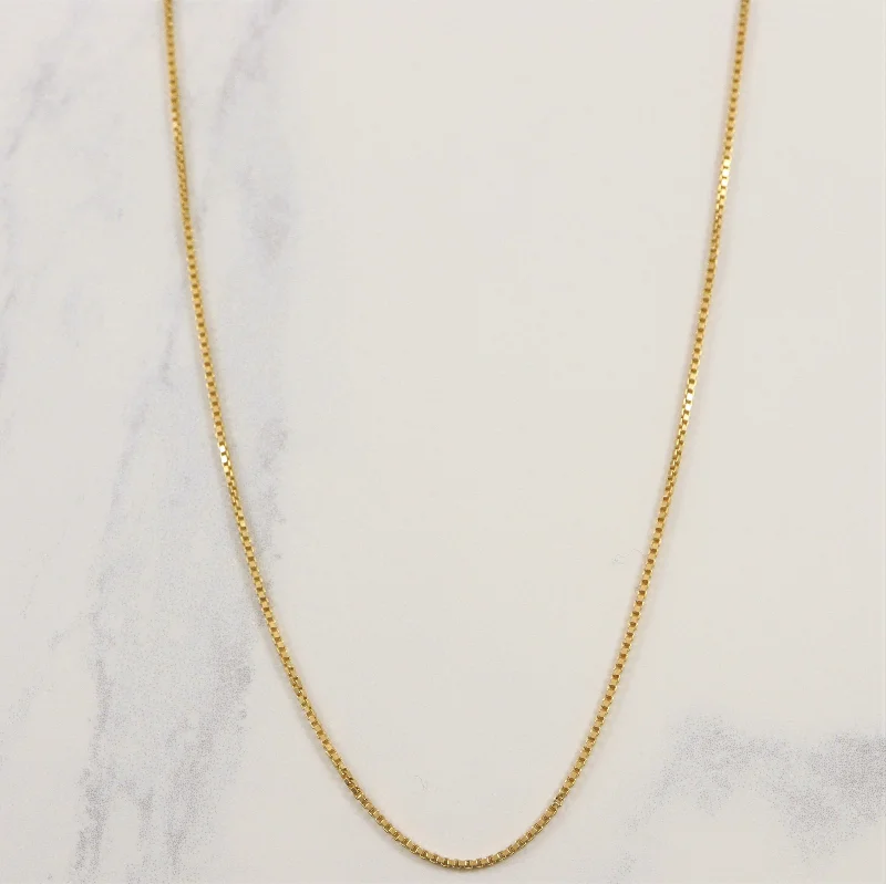 18k Yellow Gold Box Chain | 18" |