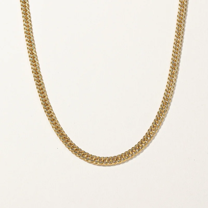 18k Yellow Gold Cuban Link Chain | 22"