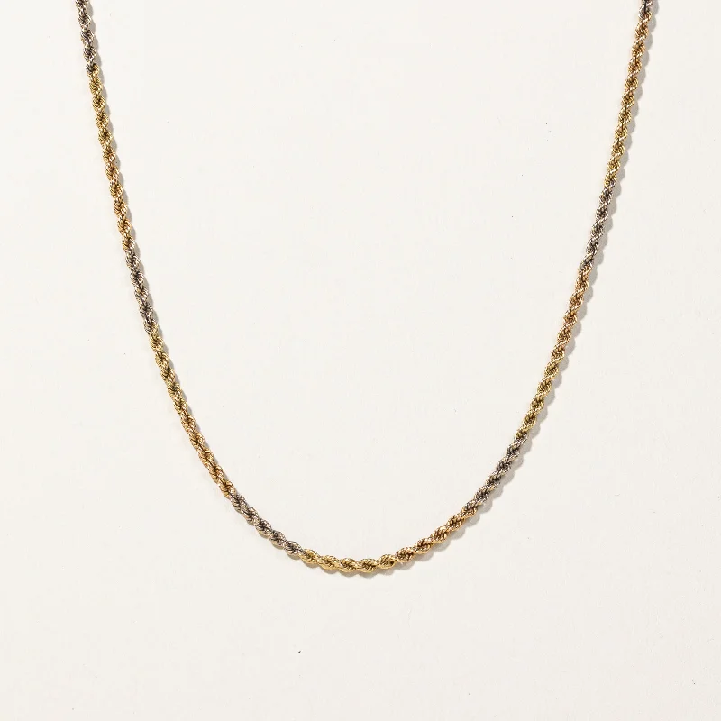 18k Yellow Gold Rope Chain | 22"