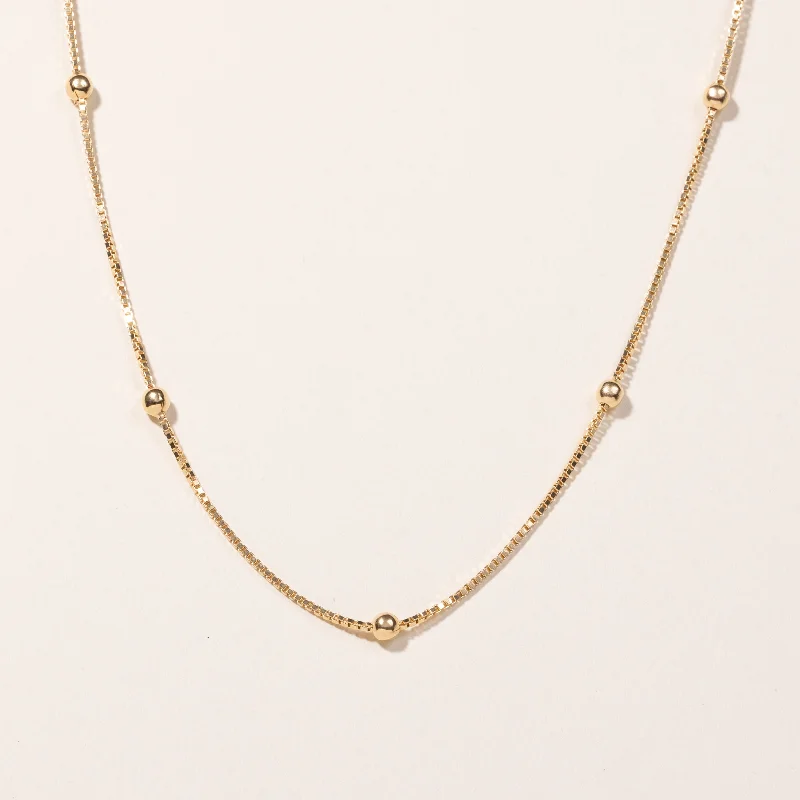 Italian 18k Yellow Gold Satellite Chain | 16"