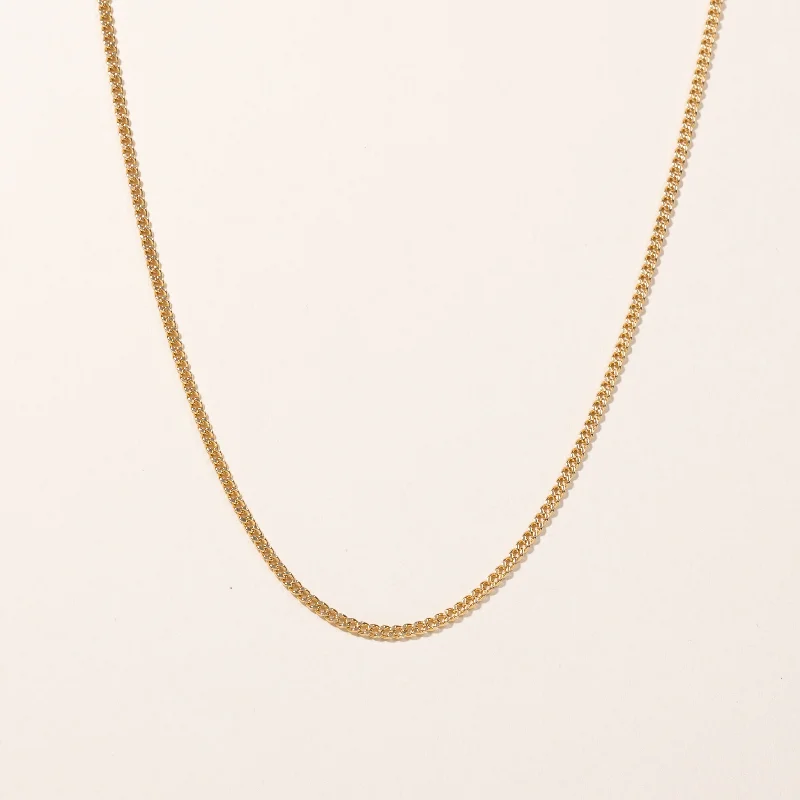 18k Yellow Gold Curb Link Chain | 20"