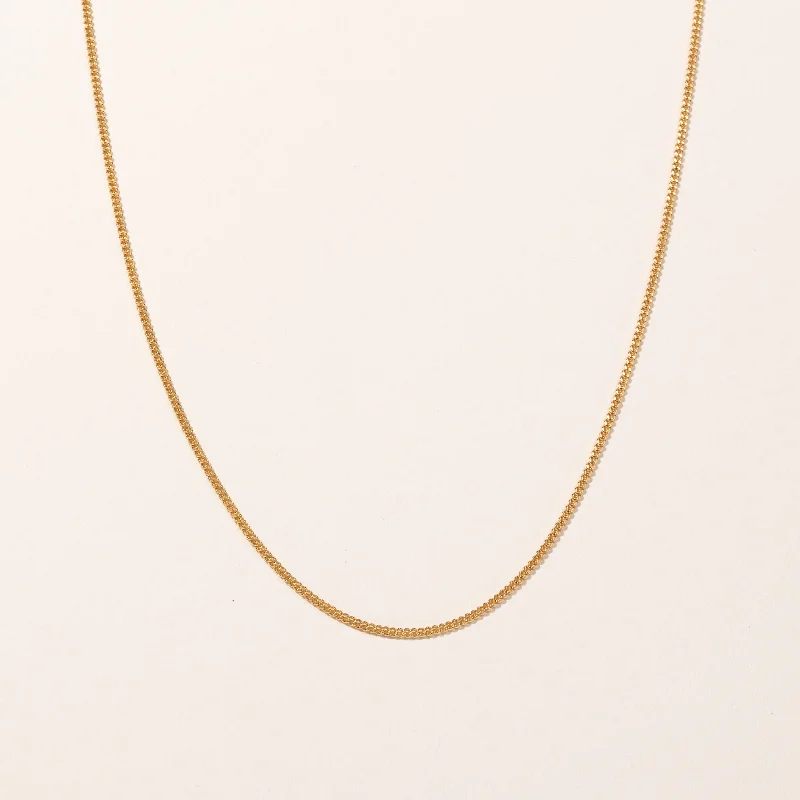 Italian 18k Yellow Gold Curb Link Chain | 24"