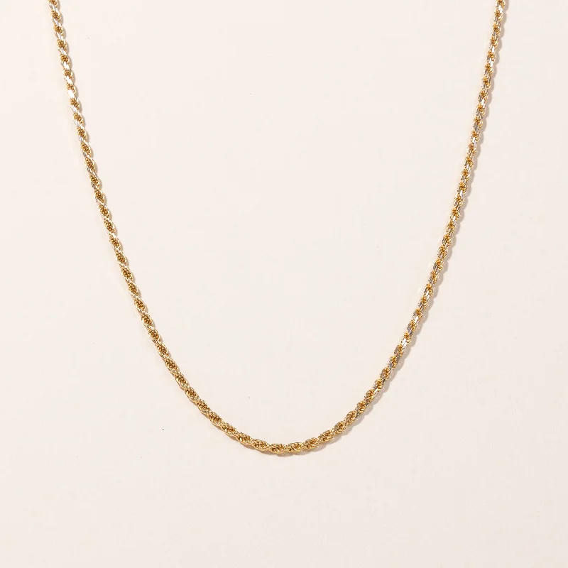 18k Yellow Gold Rope Chain | 19"