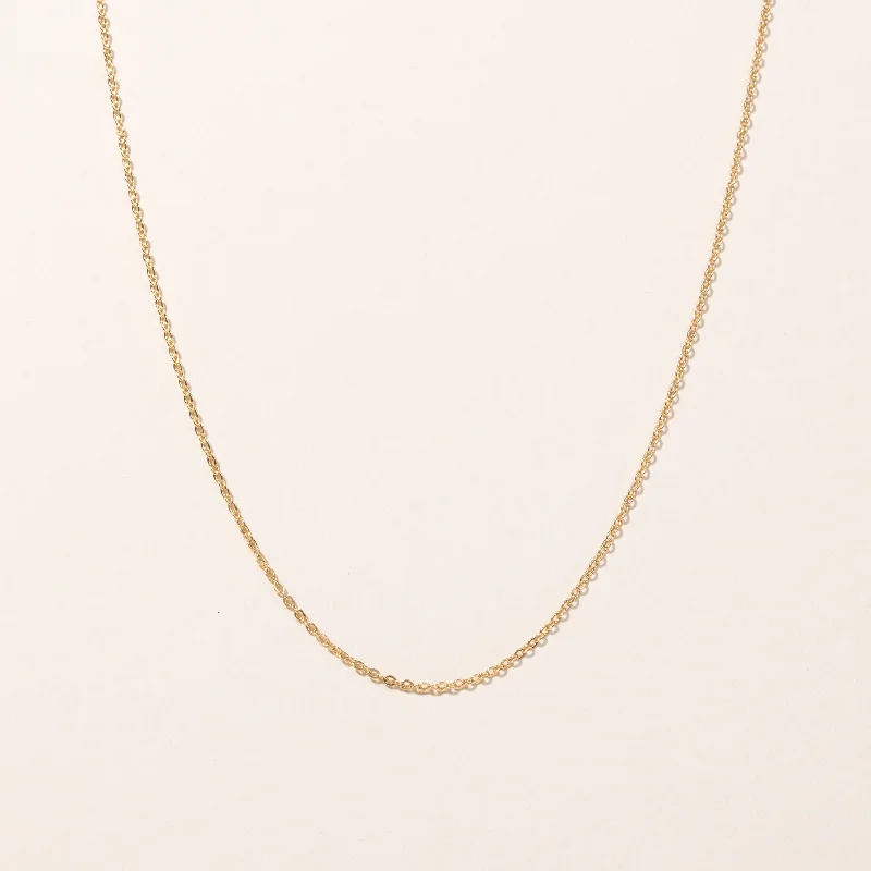 18k Yellow Gold Rolo Chain | 19"