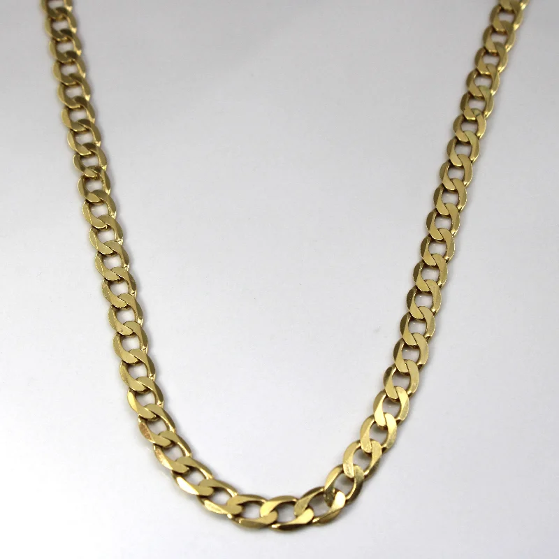 18k Yellow Gold Curb Link Chain | 20"|