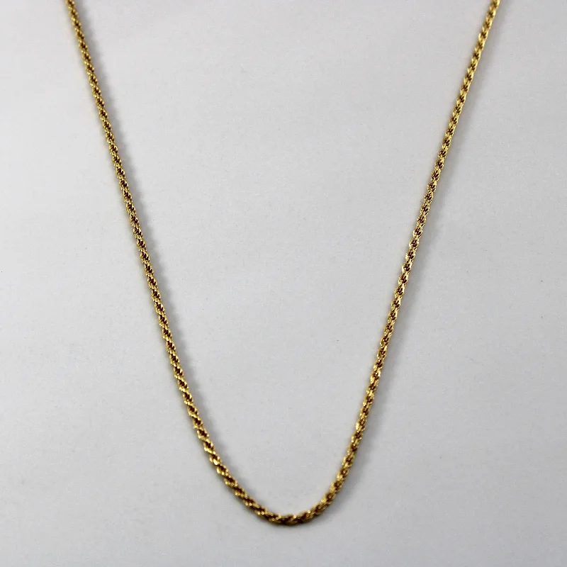 18k Yellow Gold Rope Chain | 20"|