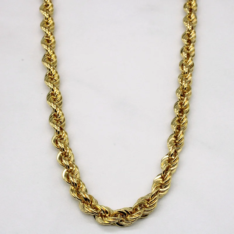 18k Yellow Gold Rope Chain | 19" |