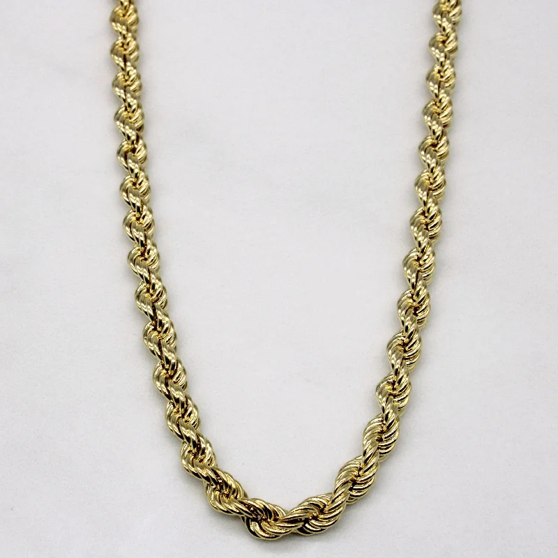 18k Yellow Gold Rope Chain | 20" |