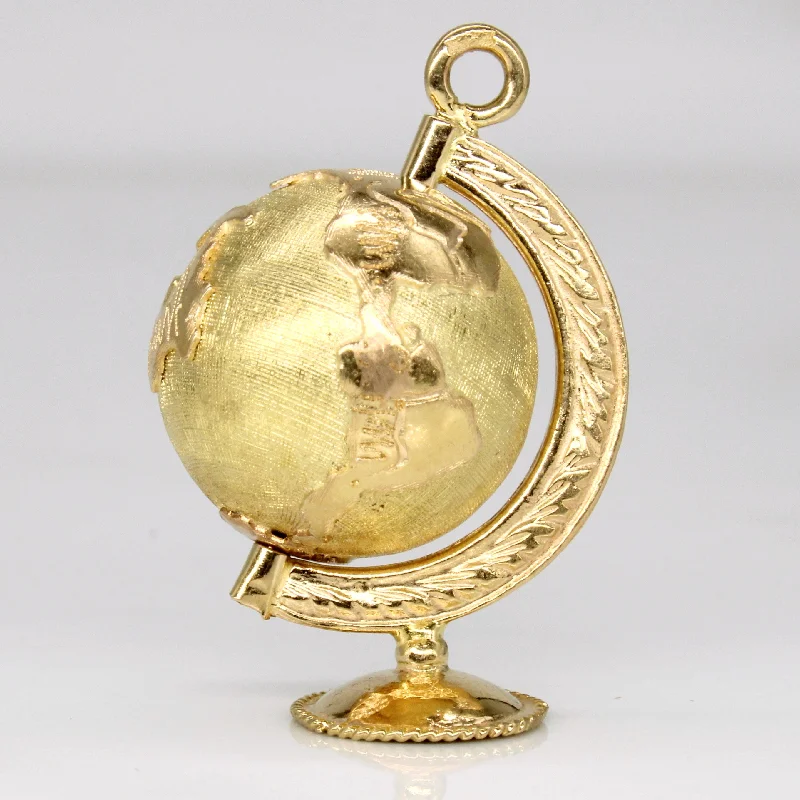 Modern Jewelry At Exclusive Discounts – Shop Today 18k Yellow Gold Spinning Globe Pendant