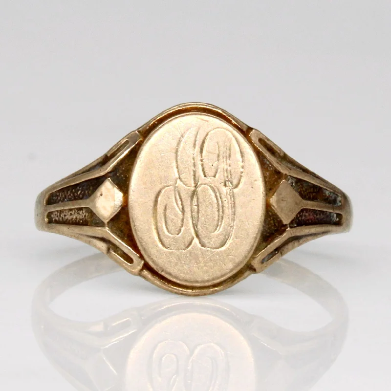 Fashion-Forward Jewelry At Incredible Prices 8k Yellow Gold 'J.P.' Initial Ring | SZ 5.5 |