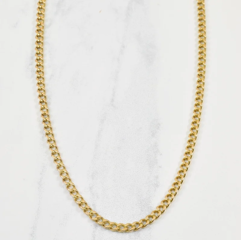 9k Yellow Gold Curb Chain | 18" |