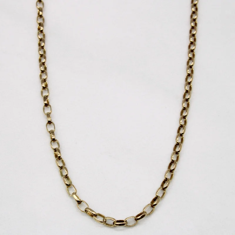 9k Yellow Gold Oval Link Chain | 22" |