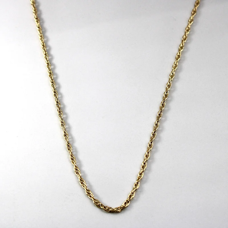 9k Yellow Gold Prince of Wales Chain | 19"|