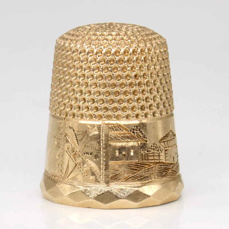 Handcrafted Beauty At Affordable Prices 9k Yellow Gold Thimble