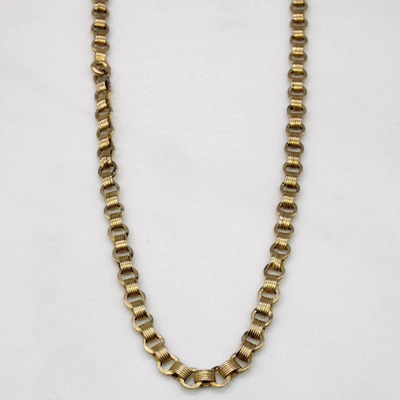 9k Yellow Gold Watch Chain | 36" |