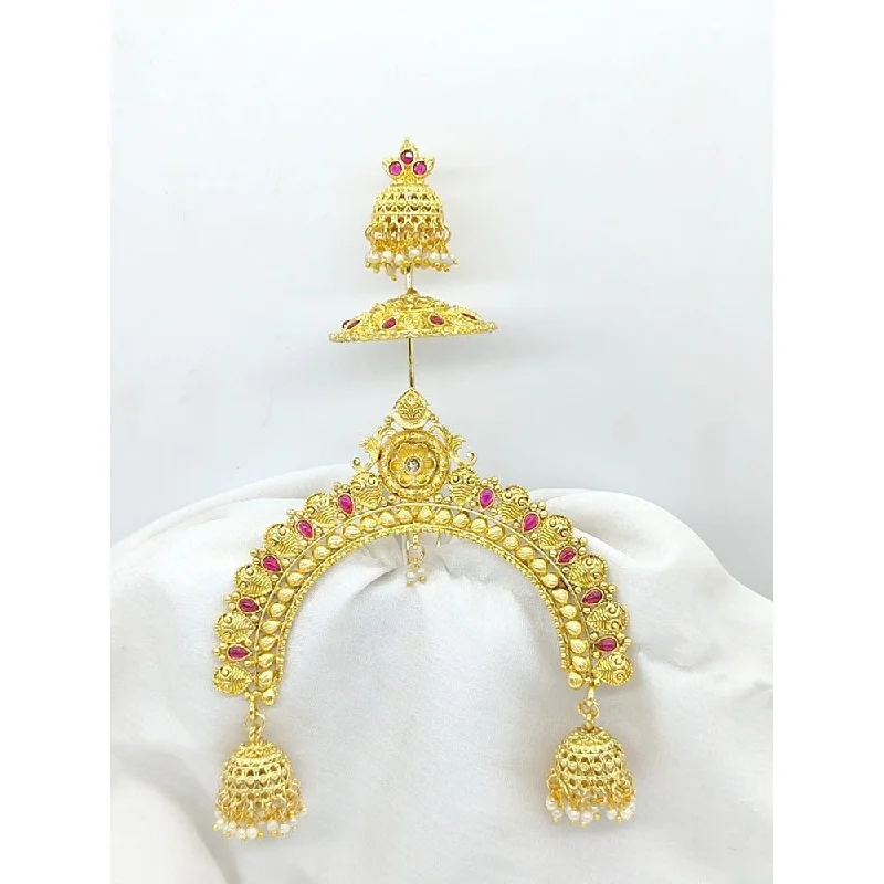 Shop Elegant Jewelry At Unbeatable Prices Akruti Collection Gold Plated Kundan Hair Brooch