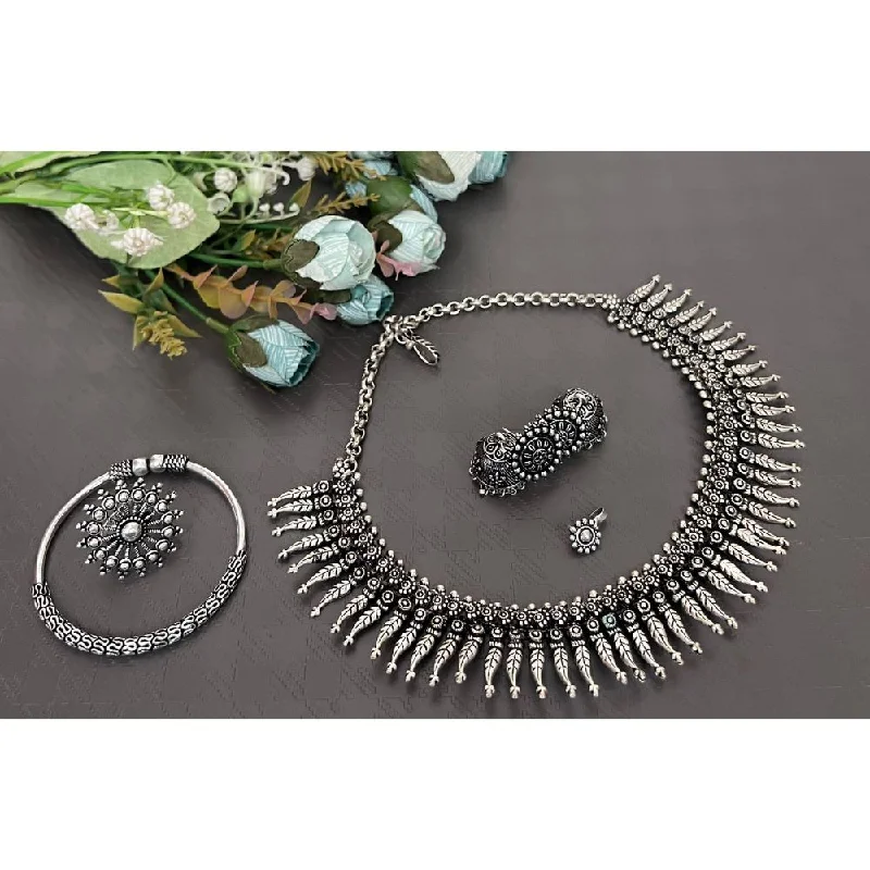 Flash Sale On Exquisite Jewelry – Don't Miss Out Akruti Collection Silver Plated Combo Set