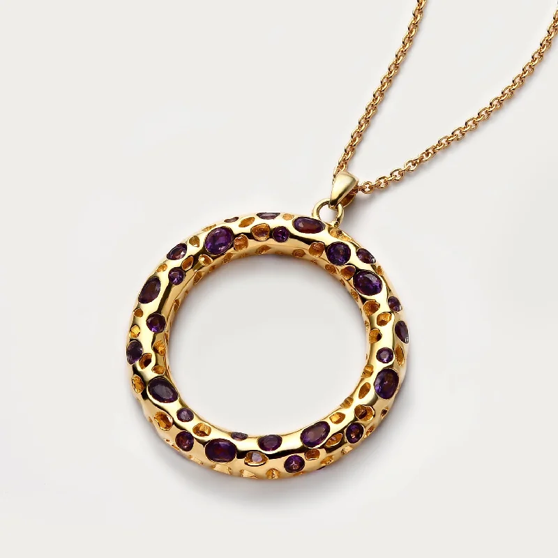 Fine Jewelry, Limited-Time Offers Available Allegro Loop Necklace + Amethyst Lattice Band Ring