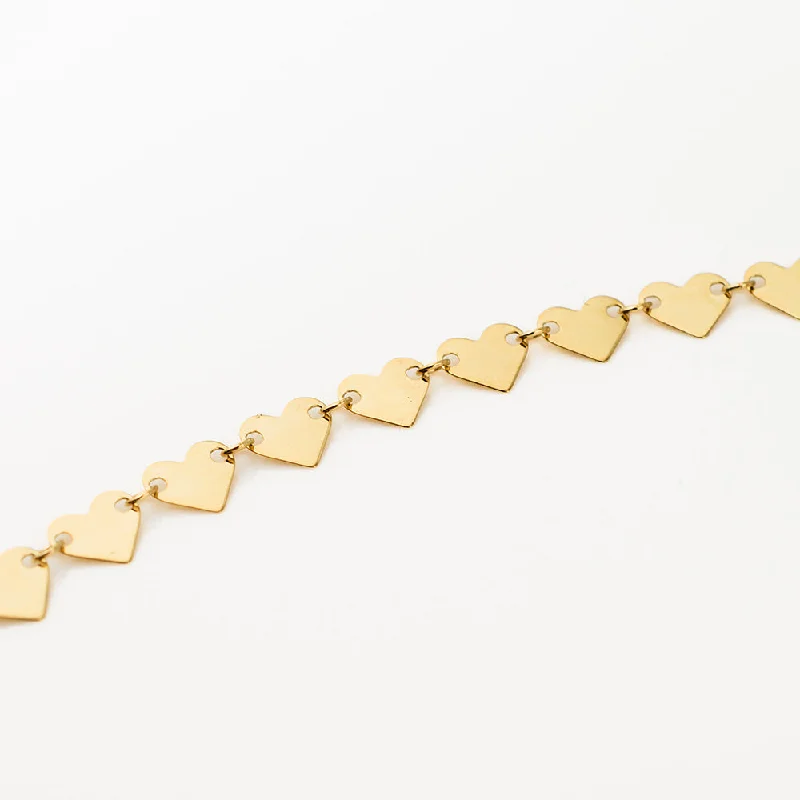 Big Discounts On Elegant Jewelry Collections Amore Heart Chain in 9K Gold