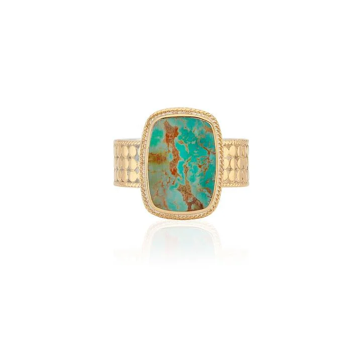 Anna Beck Medium Turquoise Cushion Ring