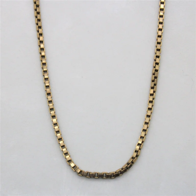 10k Yellow Gold Box Chain | 23" |